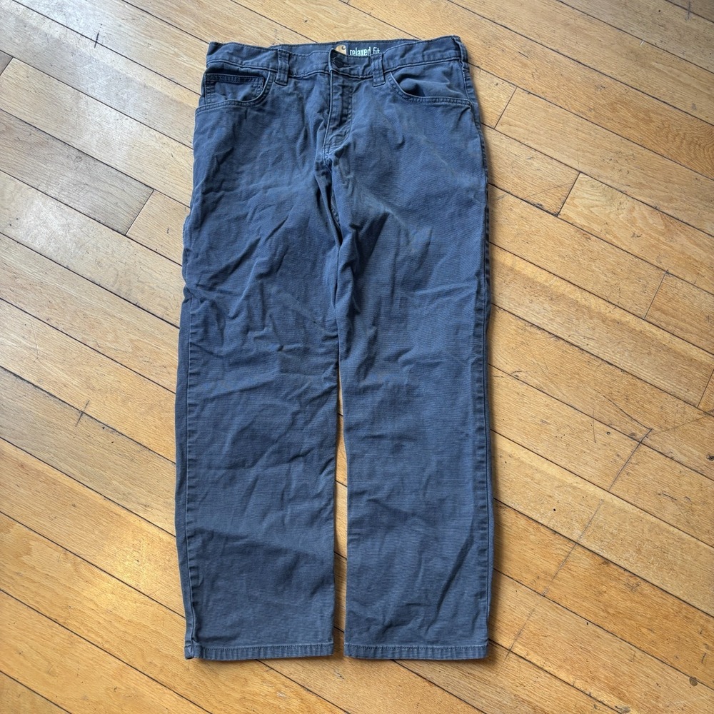 Carhartt Rugged Flex Relaxed Fit Work Pants 32x28 Gray Carpenter Workwear